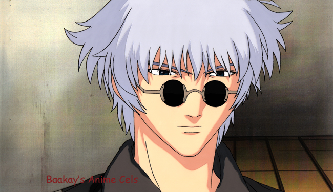 Close up of Enishi wearing his dark glasses.