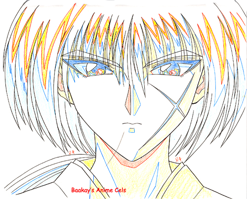 Awesome closeup sketch of Kenshin.