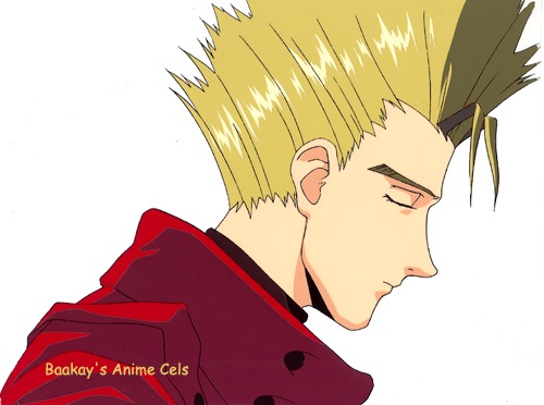Vash the Stampede in profile, looking serious.
