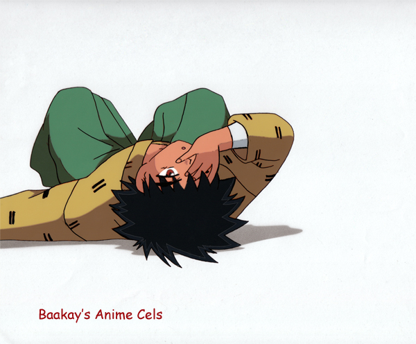 Yahiko's attack with his sword resulted in his lying on his back.  Oops.