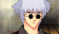Close up of Enishi wearing his dark glasses.