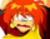 Lina cringes and turns a delicate shade of blue as Noonsa the walking fish approaches.  
